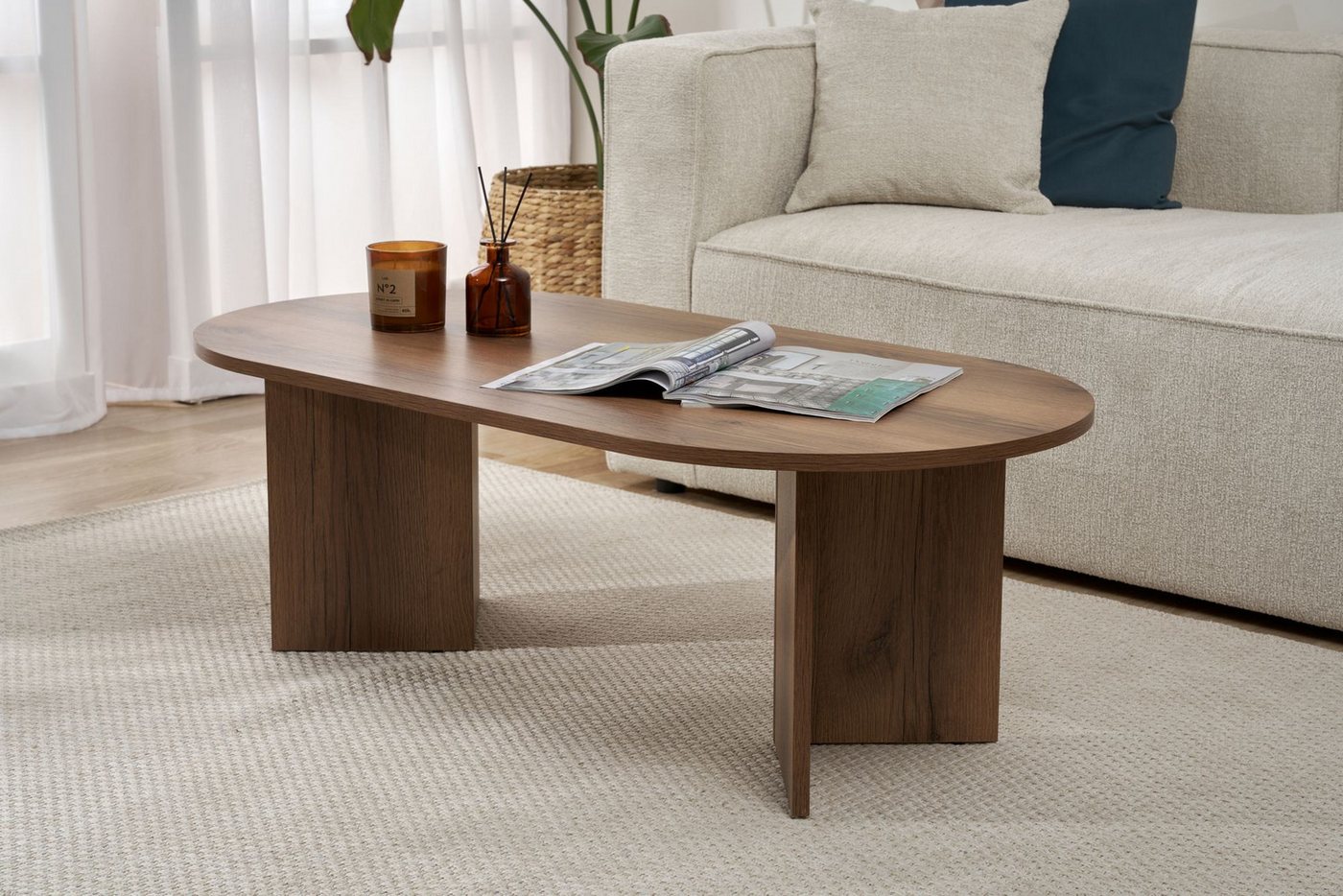 Skye Decor Couchtisch Sable (1-St., 1-tlg), oval – moderner Wohnzimmertisch für Wohnzimmer – Bild 2 von 5