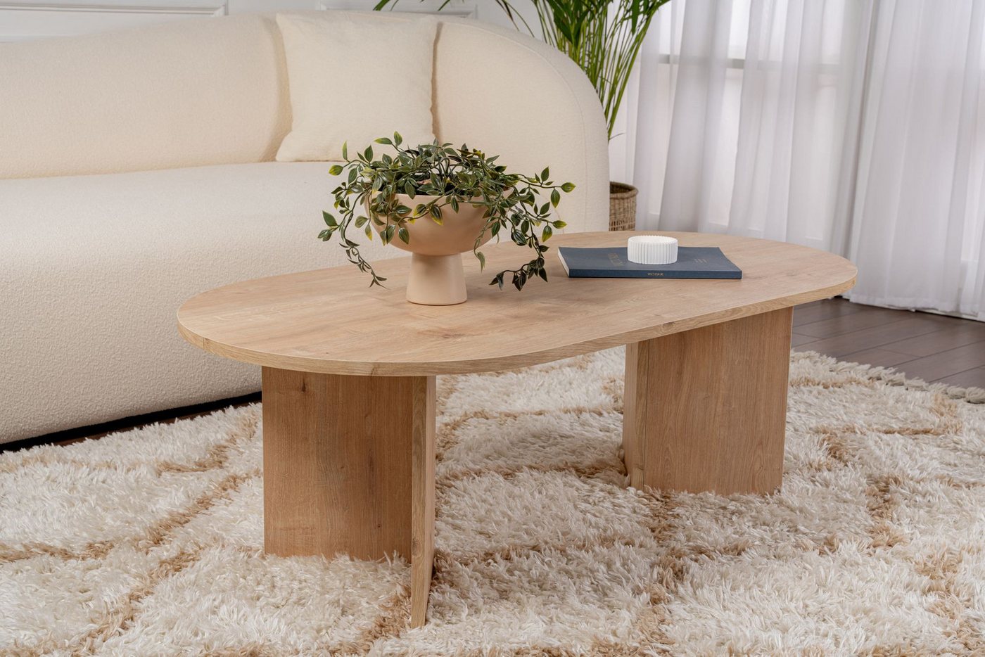 Skye Decor Couchtisch Sable (1-St., 1-tlg), oval – moderner Wohnzimmertisch für Wohnzimmer – Bild 2 von 5