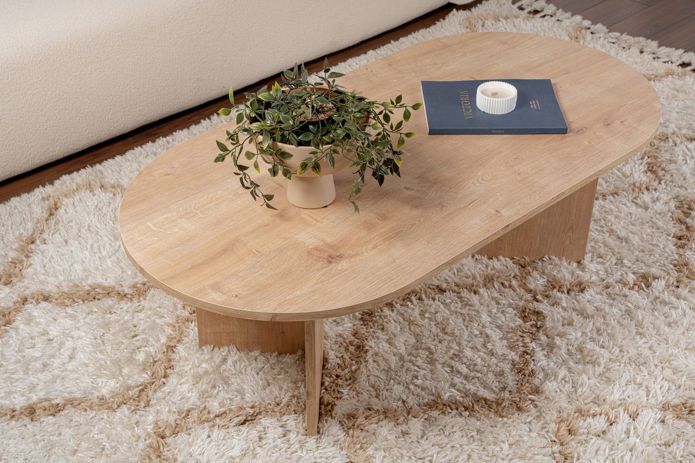 Skye Decor Couchtisch Sable (1-St., 1-tlg), oval – moderner Wohnzimmertisch für Wohnzimmer – Bild 4 von 5