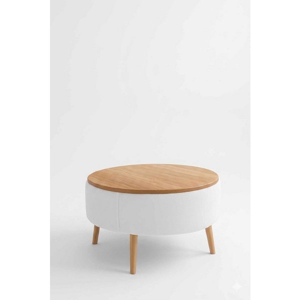 Skye Decor Couchtisch Snug Japandi (1-St), Teddy-Optik mit Buchenholzbeinen