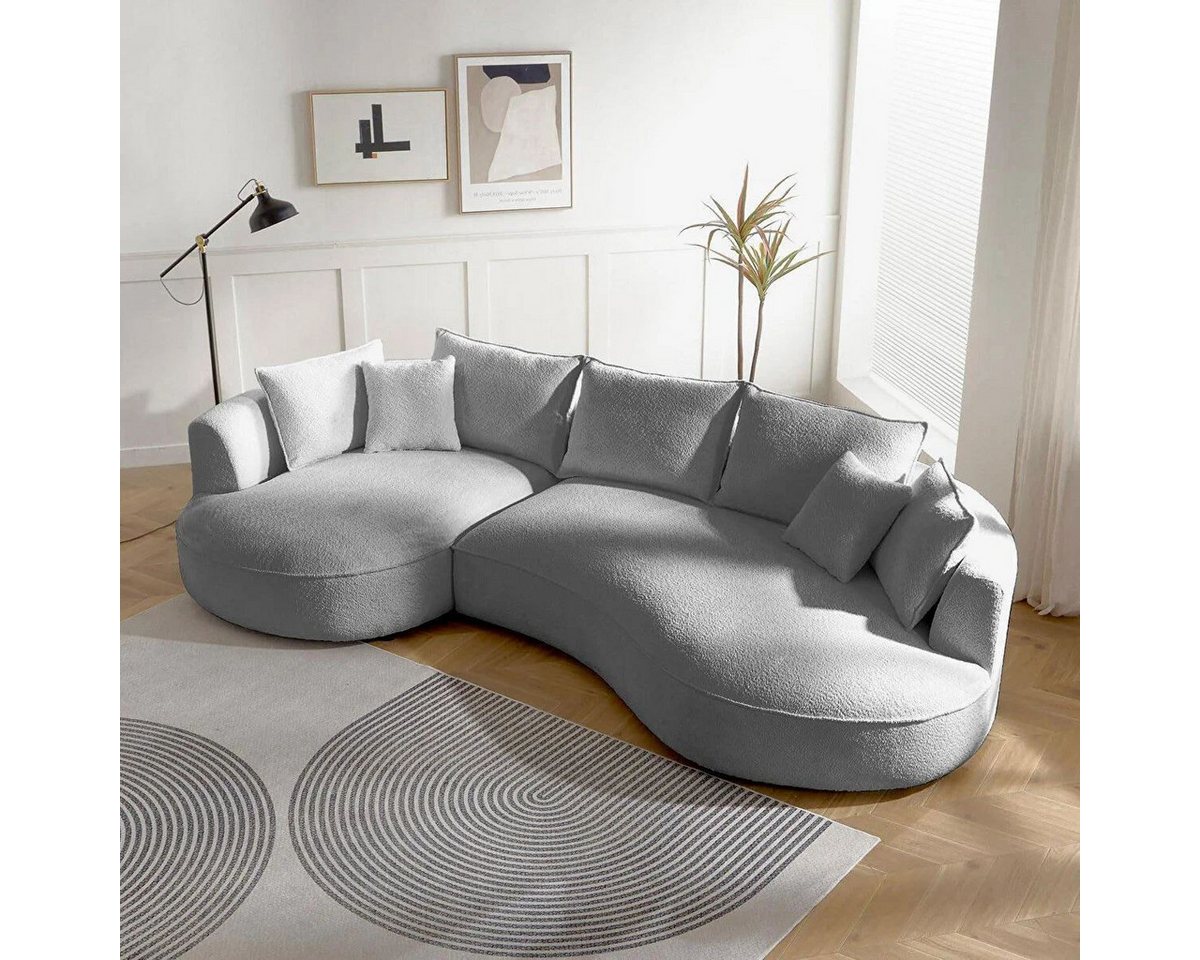Skye Decor Ecksofa, Großes L Sofa mit Bouclé-Bezug – 30 DNS Schaum, pflegeleicht – Bild 2 von 5
