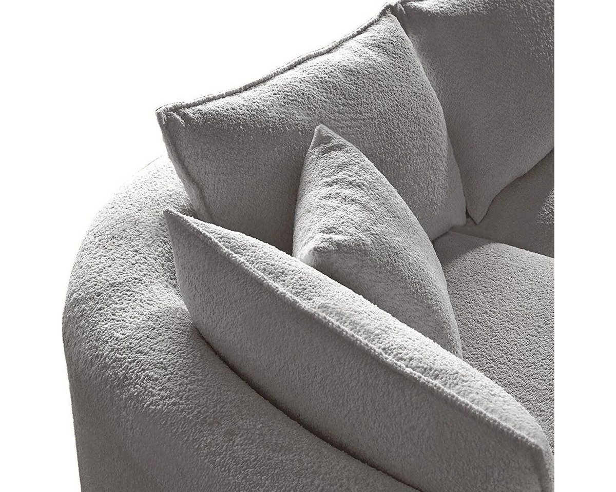 Skye Decor Ecksofa, Großes L Sofa mit Bouclé-Bezug – 30 DNS Schaum, pflegeleicht – Bild 3 von 5