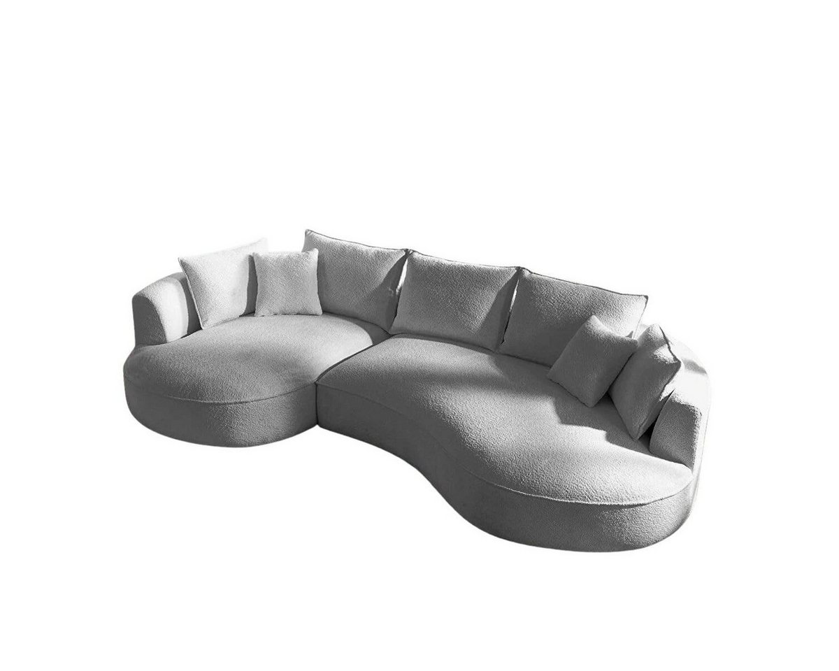 Skye Decor Ecksofa, Großes L Sofa mit Bouclé-Bezug – 30 DNS Schaum, pflegeleicht – Bild 4 von 5