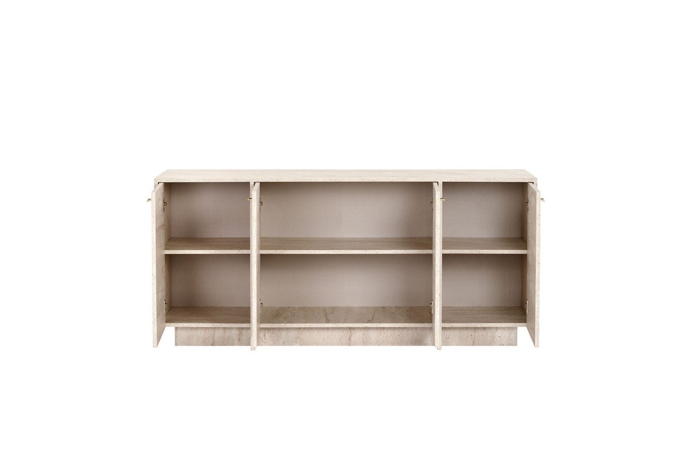 Skye Decor Konsolentisch Varen (1-St., 1 Konsolentisch), Japandi Gerillte Rückwand, Metallgriff, Ausführung – Bild 4 von 5
