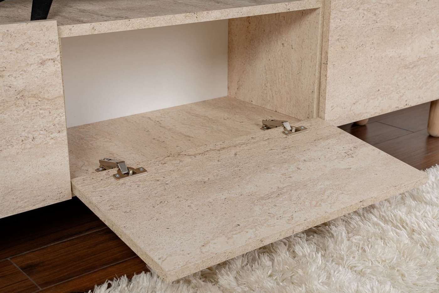 Skye Decor Lowboard Odessa Alvin (packung, 1), 180x42x31 Mit abnehmbaren Holzfüßen – Bild 5 von 5