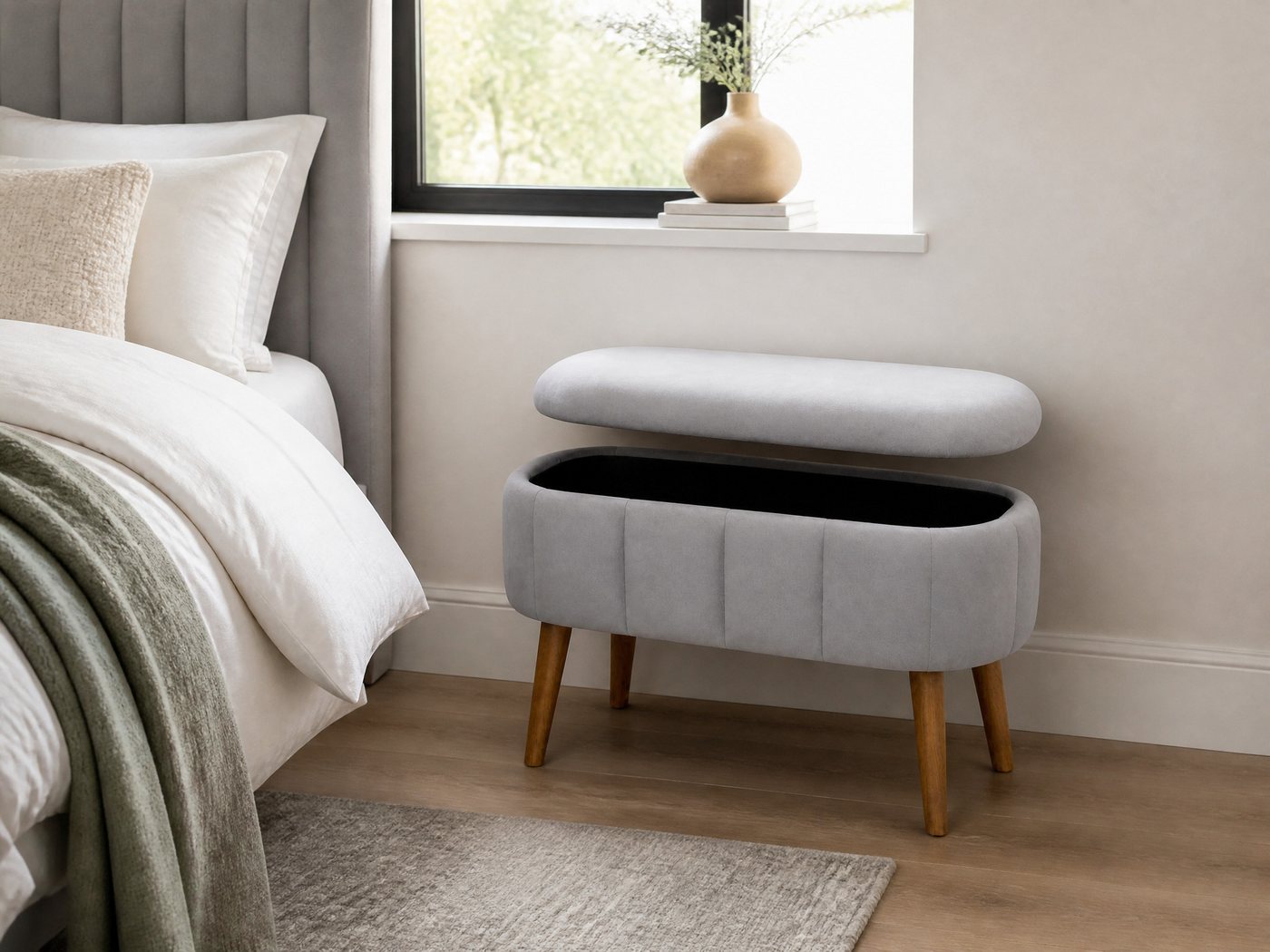 Skye Decor Pouf Mini Oslo (1-St), Kompakter Polsterhocker, mit Stauraum – Bild 3 von 3