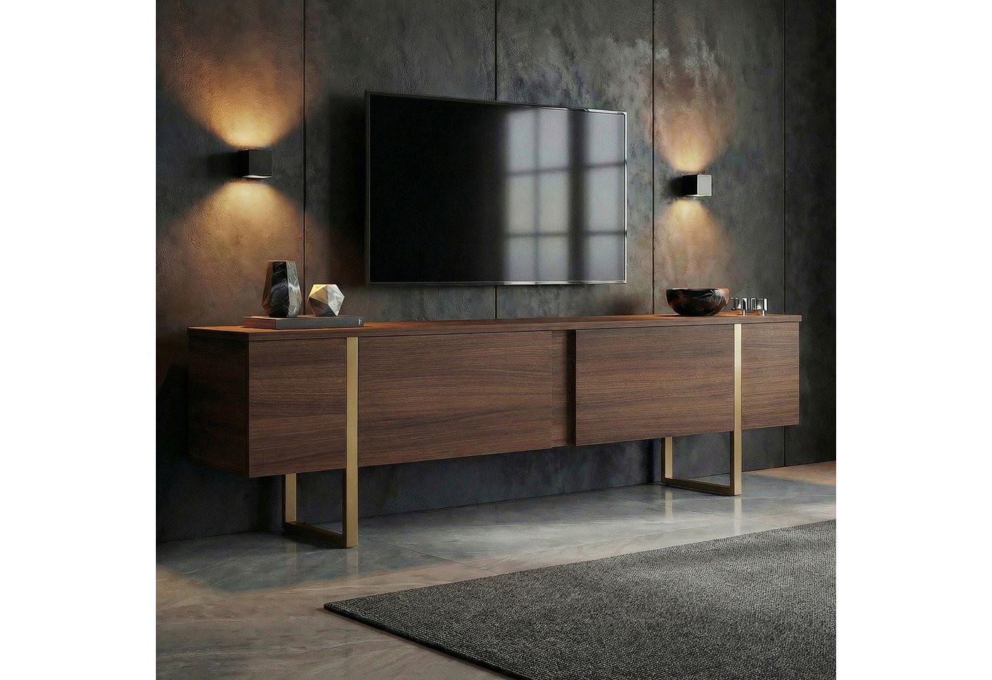 Skye Decor TV-Board Boho Design (1 St), Modernes Wohnzimmertv-Möbel, Breite : 180 cm – Bild 2 von 5