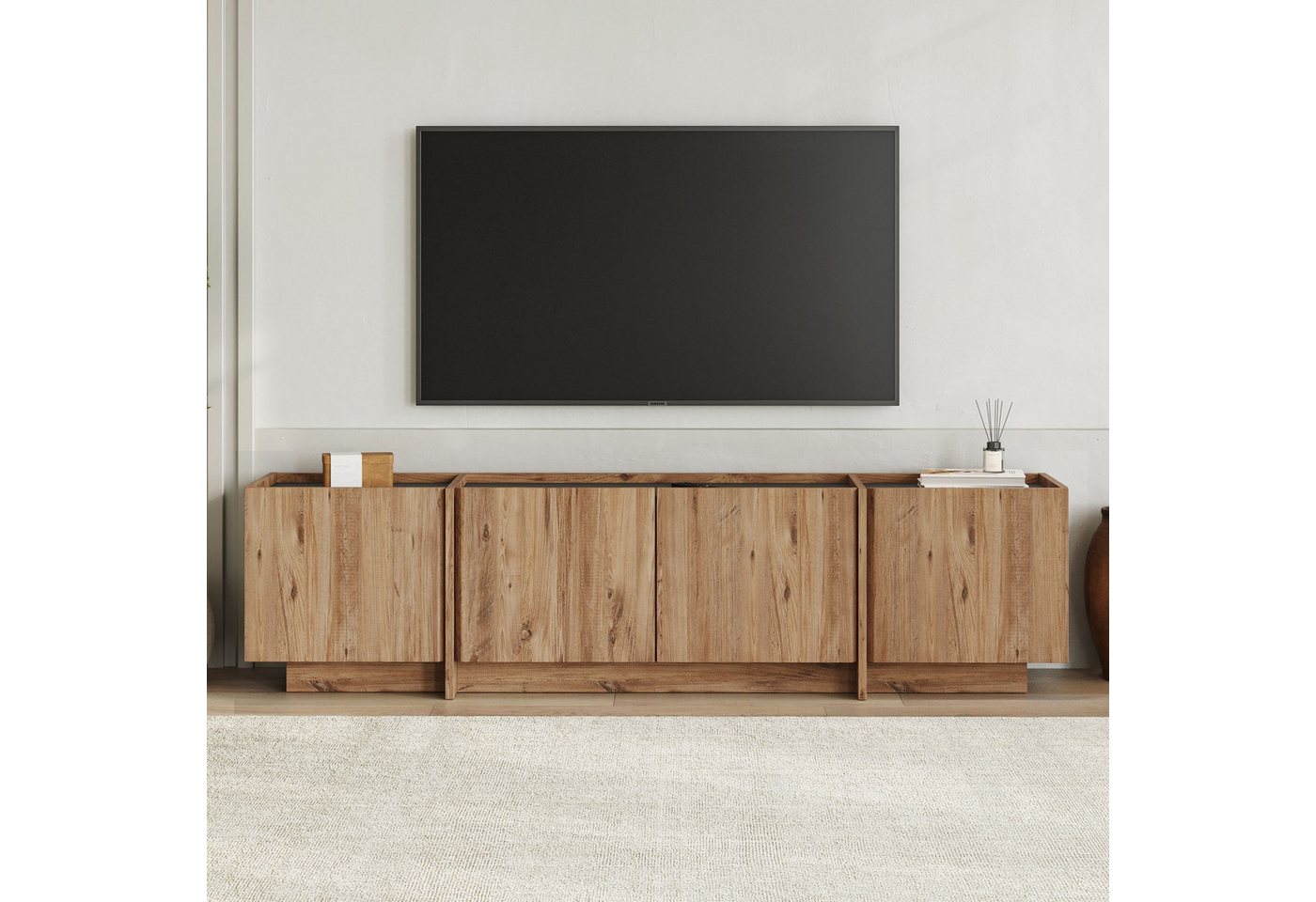 Skye Decor TV-Board Japandi Lowen (Packung, 1 St., 1 Side Board), TV-Lowboard 180 cm mit Stauraum Soft-Close – Bild 3 von 5