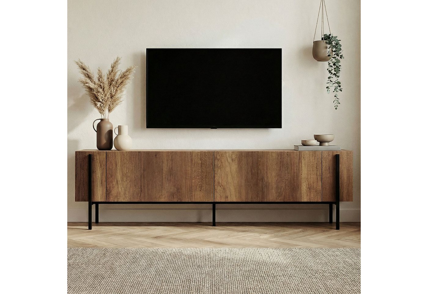Skye Decor TV-Board Nexus (Packung, 1 TV Schrank), Breite : 180 cm griffloses Design mit Stauraum – Bild 3 von 5
