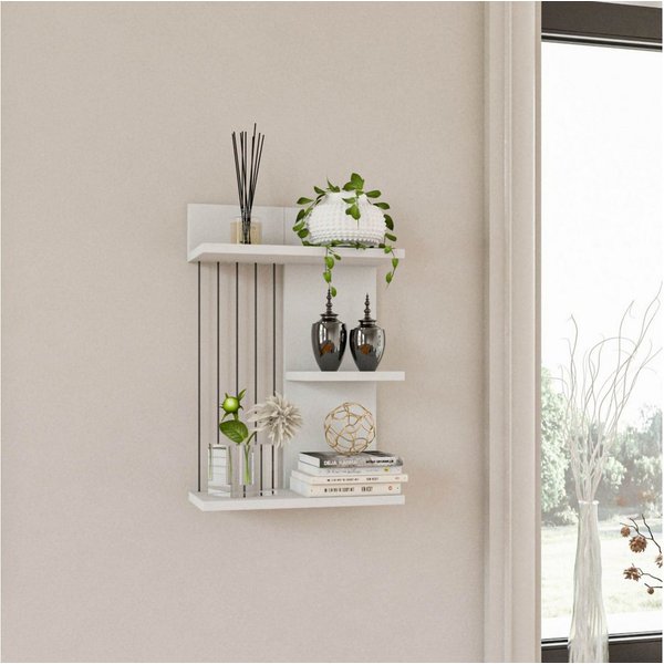 Skye Decor Wandregal 100% MELAMINE COATED PARTICLE BOARD, 60 cm x 19 cm x 40 cm N1740