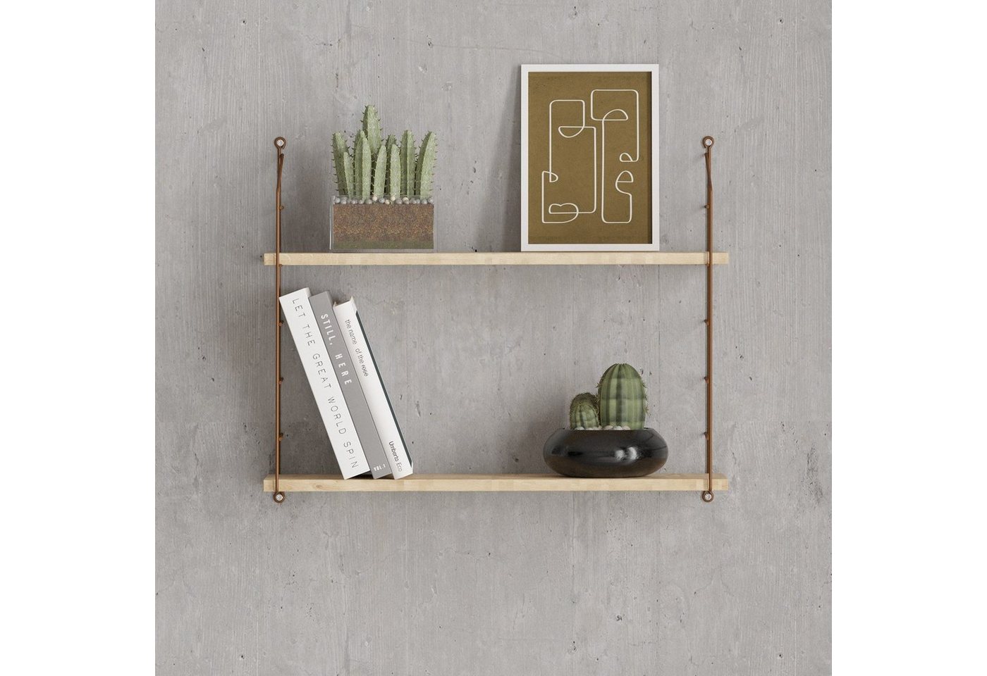 Skye Decor Wandregal 100% MELAMINE COATED PARTICLE BOARD, 58 cm x 20 cm x 72 cm M1674 – Bild 3 von 4