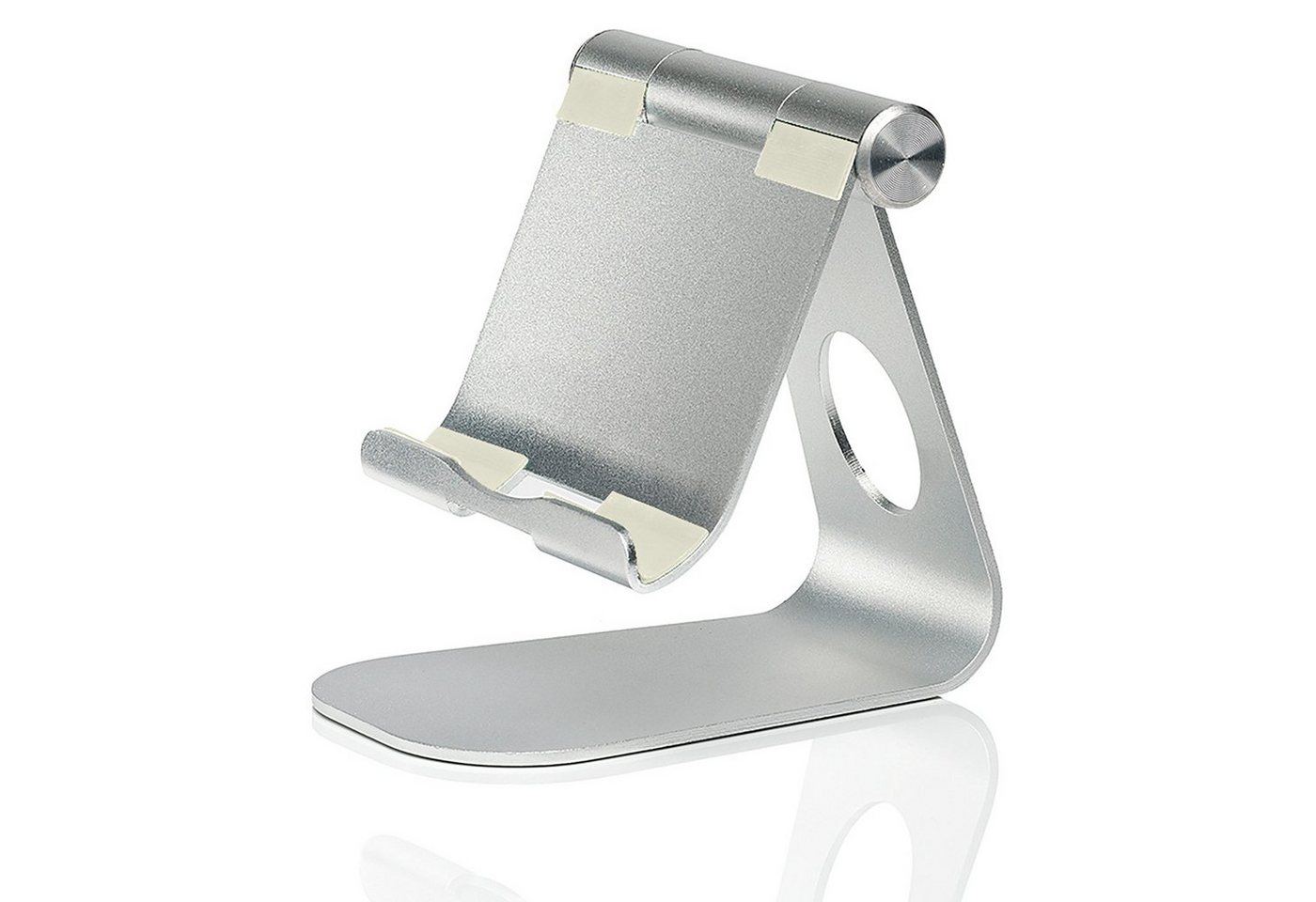 SLABO Tablet-Halterung universelle Tablethalterung Universal für alle Tablets, iPads etc. "Aluminium" Universell Stand Holder - SILBER – Bild 4 von 4