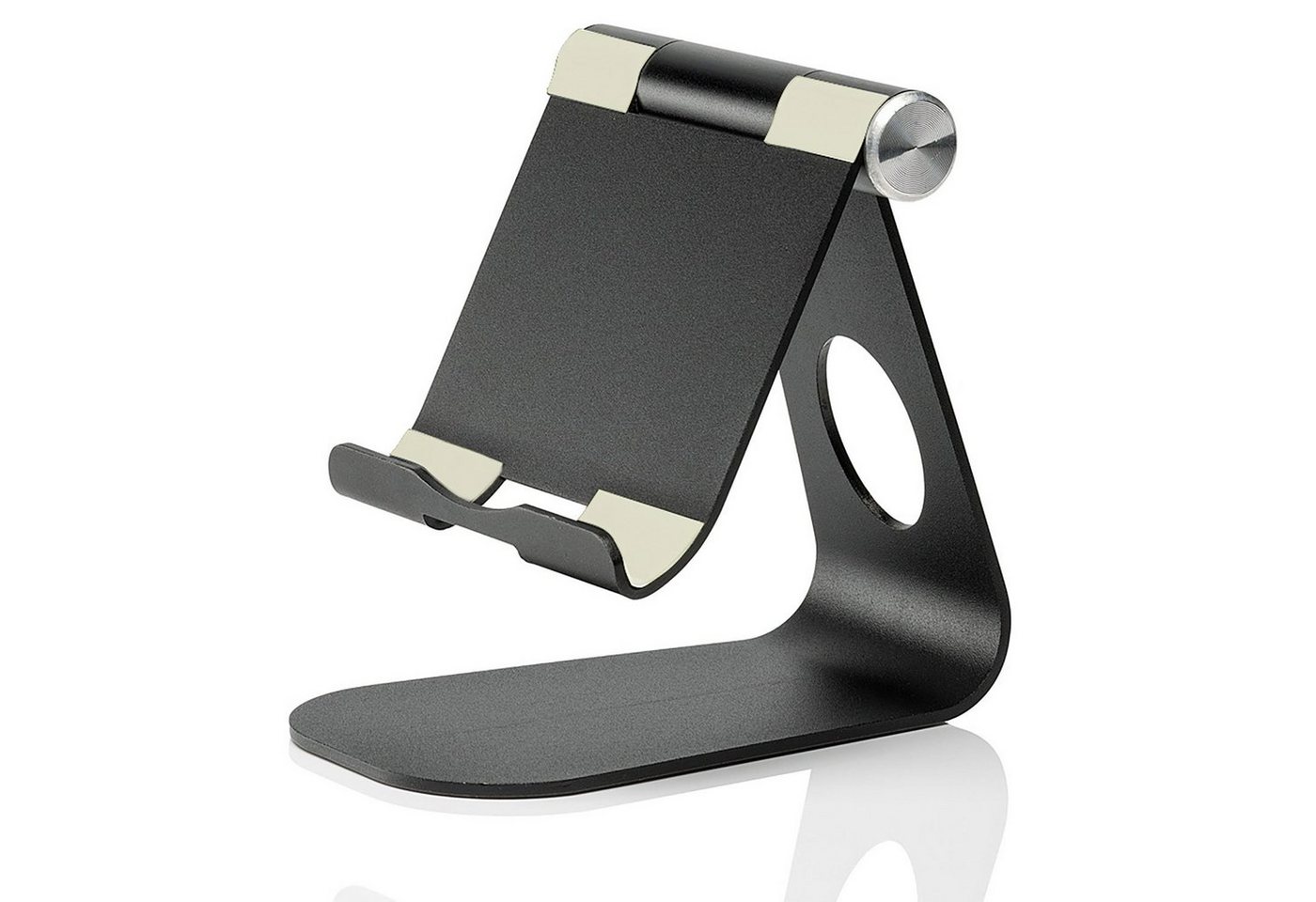 SLABO Tablet-Halterung universelle Tablethalterung Universal für alle Tablets, iPads etc. "Aluminium" Universell Stand Holder - SCHWARZ – Bild 4 von 4