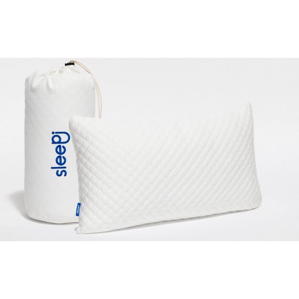SLEEPI Kopfkissen Cloud, Füllung: weiche Memory-Schaumstoff-Würfel & sanfte Microfaser, Bezug: Tencel, Ideal für Rücken-, Seiten- und Bauchschläfer, Höhenverste