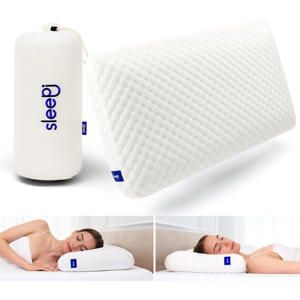 SLEEPI Nackenstützkissen Comfort, Füllung: Viscoschaum (Memory Foam), Seitenschläfer, Bauchschläfer, Rückenschläfer, Set, Optimale Druckentlastung & Nackenunter