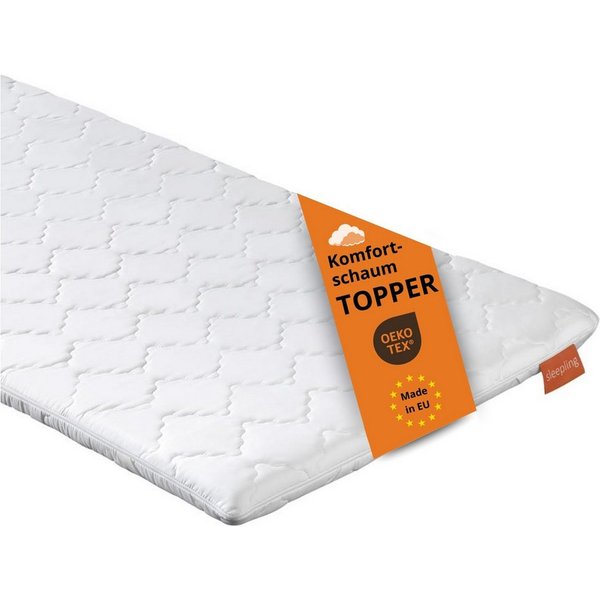 sleepling, Topper aus Komfortschaum, orthopädische Matratzenauflage, 6 cm hoch, Komfortschaum, hohe Festigkeit, Formstabil, für alle Schlaftypen