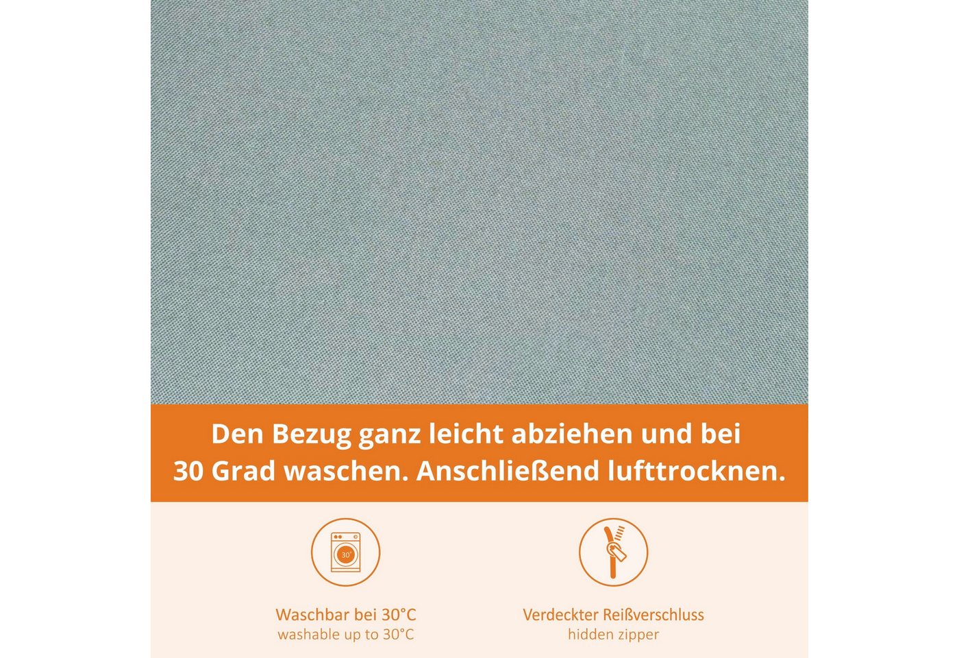 sleepling Bankauflage in 200x40 cm, 150x50 cm und vielen weiteren Größen und Farben, mit Anti-Rutsch Unterseite, aus widerstandsfähigem Sofastoff – Bild 5 von 5
