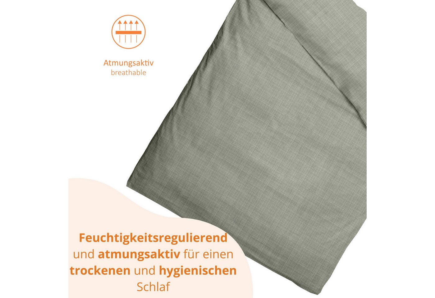 sleepling Bettwäsche Musselin Bettbezug, Musselin, natürlicher Knitter-Look – Bild 3 von 5