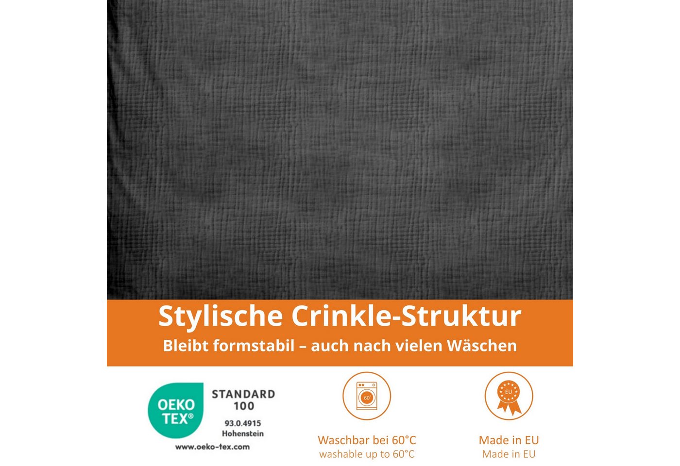 sleepling Bettwäsche Musselin Bettbezug, Musselin, natürlicher Knitter-Look – Bild 4 von 5