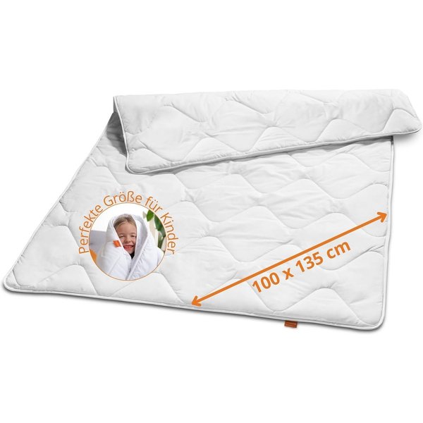 sleepling Kinderbettdecke ultra leicht, Füllung: Polyester, Bezug: Polyester, extraleichte Sommerdecke, Größe 100x135 cm, für warme Sommernächte
