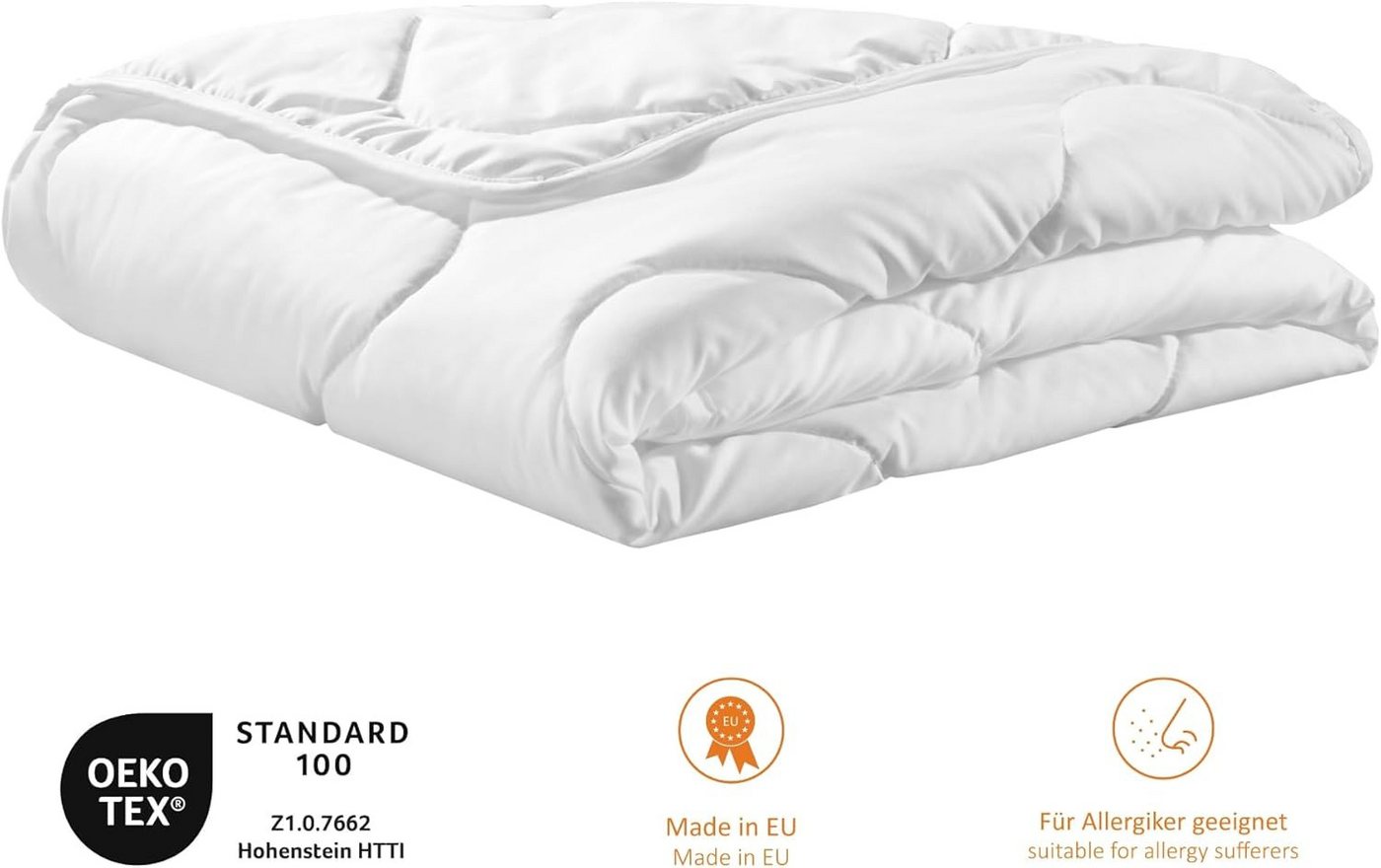sleepling Kinderbettdecke ultra leicht, Füllung: Polyester, Bezug: Polyester, extraleichte Sommerdecke, Größe 100x135 cm, für warme Sommernächte – Bild 3 von 5
