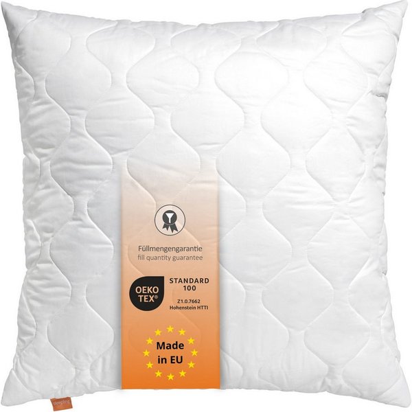 sleepling Kopfkissen Basic 100, in 40x80 cm, 80x80 cm und vielen weiteren Größen, Füllung: Kunstfaserfüllung, Bezug: 100% Mikrofaser, Seitenschläfer, Rückenschl