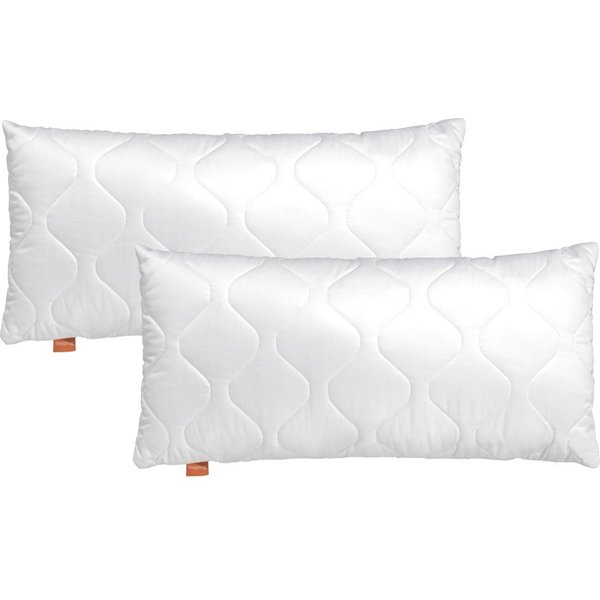 sleepling Kopfkissen Basic 200, Füllung: 100% Klima Faser, Bezug: Mischgewebe aus 52% Mikrofaser / 48% Baumwolle, Seitenschläfer, Rückenschläfer, Bauchschläfer,