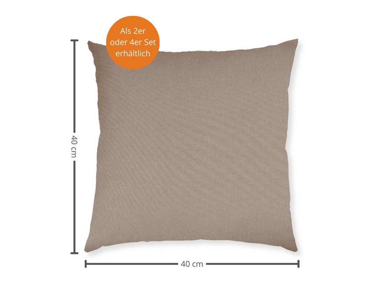 sleepling Sofakissen Zierkissen, (4 St., 4er Set), gemütliches Dekokissen aus robustem Polsterstoff, 40 x 40 cm – Bild 2 von 5
