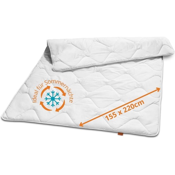 sleepling Sommerbettdecke ultra leicht, 135x200 cm, 155x220 cm, uvm., Füllung: Polyester, Bezug: 100% Mikrofaser, extraleichte Sommerdecke, für warme Sommernäch