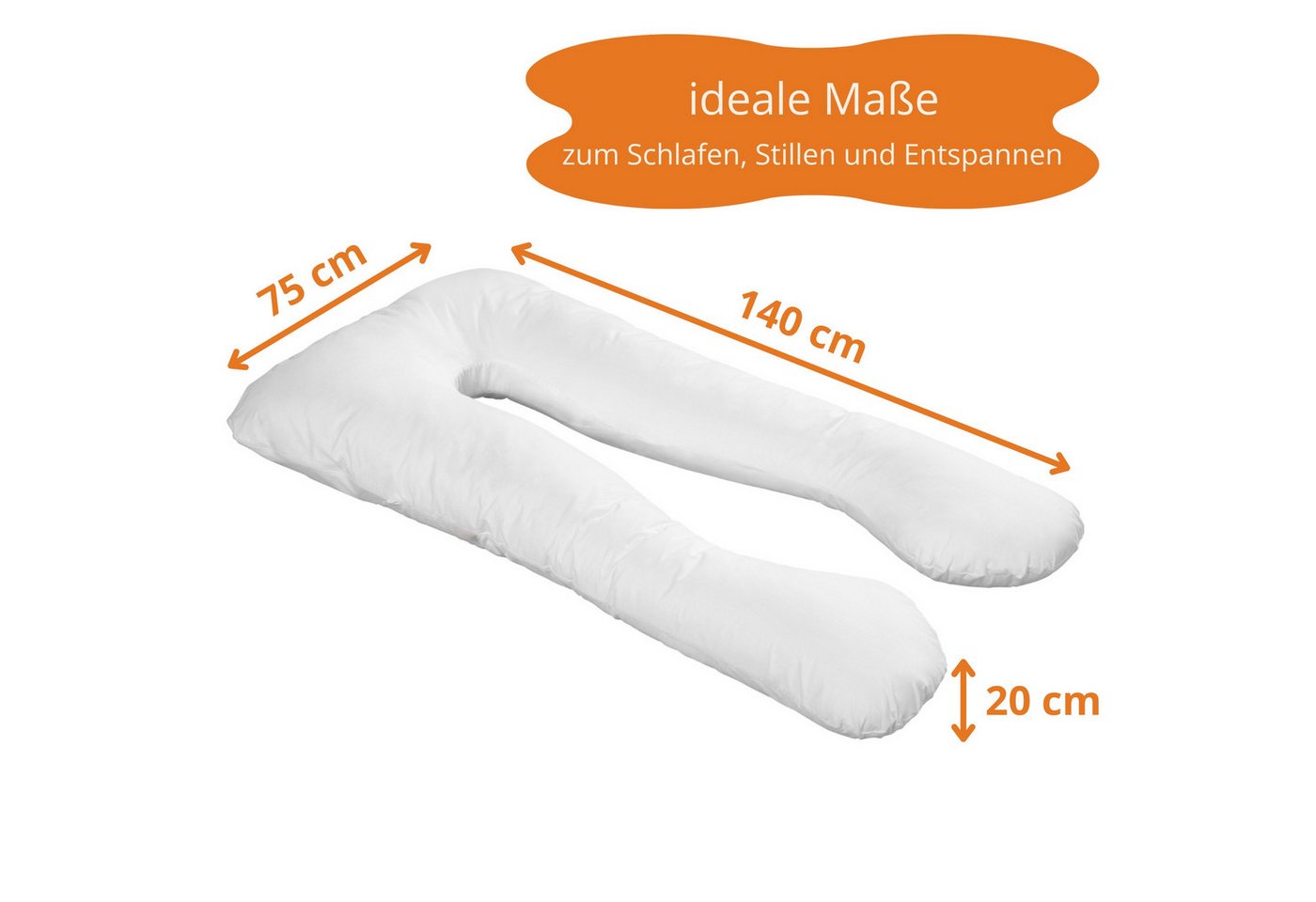 sleepling Stillkissen Bodypillow, auch als Seitenschläfer- oder Lagerungskissen nutzbar – Bild 2 von 5