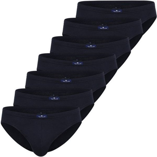 TOM TAILOR Slip TOM TAILOR Herren Slip blau uni 7er Pack (7-St)