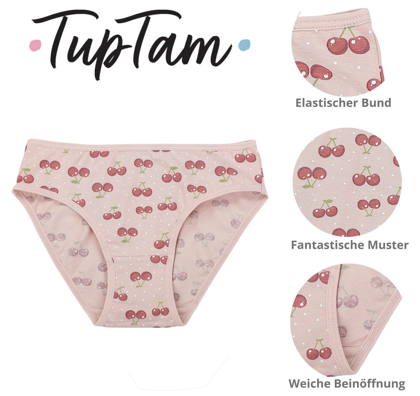 TupTam Slip TupTam Mädchen Slips mit Aufdruck 10er Pack – Bild 2 von 3