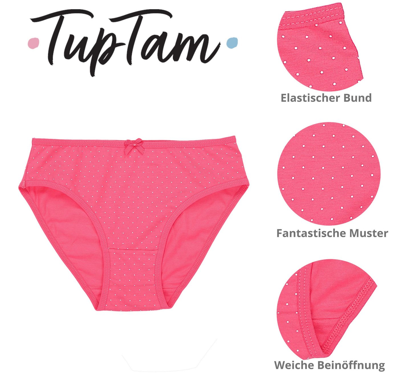 TupTam Slip TupTam Mädchen Slips mit Aufdruck 10er Pack – Bild 3 von 5