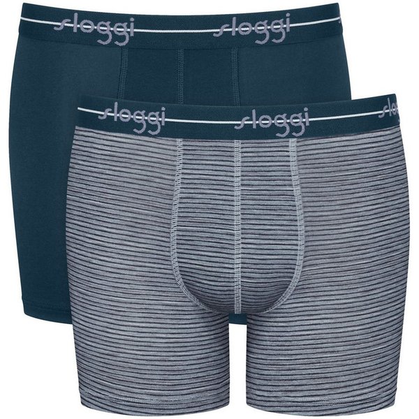 sloggi Boxershorts men Start (2er Pack) ohne Eingriff, extra weiches Taillenband, Single-Jersey Qualität