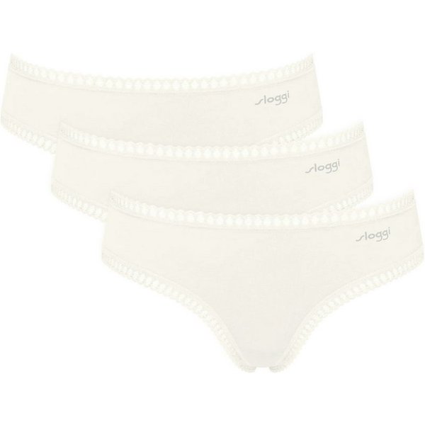 sloggi Hipster GO Crush (3er Pack) mit Spitzendetails, Multipack