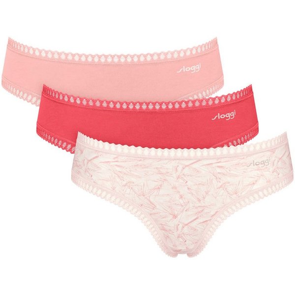 sloggi Hipster GO Crush (3er Pack) mit Spitzendetails, Multipack
