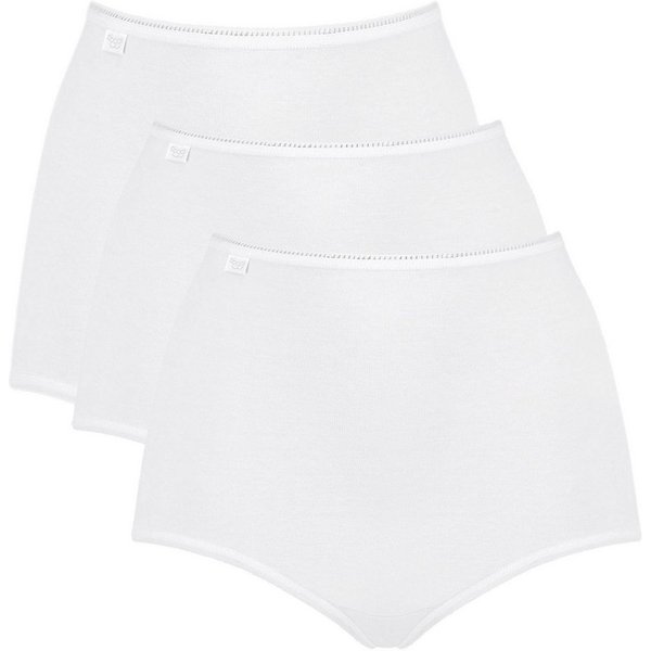 sloggi Maxislip 24/7 Cotton (3er Pack) höher geschnittene Passform, elastisch, Spitze, blickdicht, weich