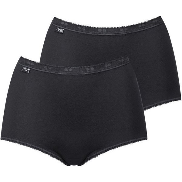 sloggi Maxislip Basic+ (2er Pack) perfekter Sitz, Baumwollmix, elastisch, weiche Nähte