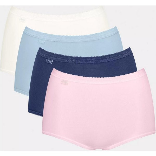 sloggi Maxislip Basic+ Maxi (4er Pack) perfekter Sitz, besonders weiche Nähte, Cotton-Mix, Multipack