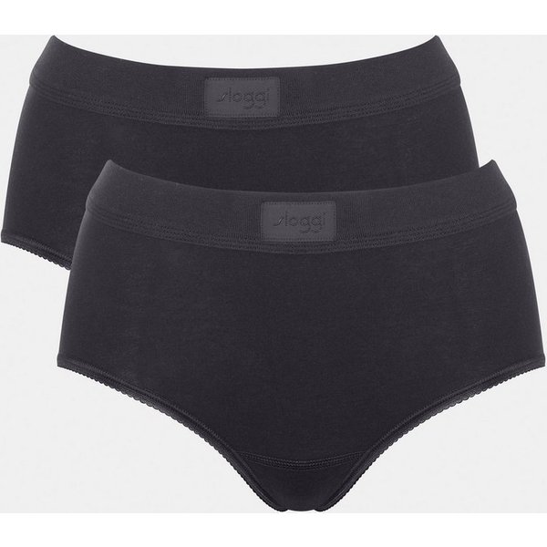 sloggi Maxislip Double Comfort T (2er Pack) extra weich, hoher Sitz, niedriger Beinausschnitt