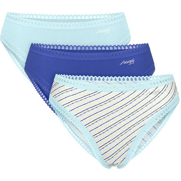 sloggi Midislip 3er Pack GO Crush (Spar-Set, 3-St) Slip - Baumwolle - Atmungsaktiv - Komfortabel und atmungsaktiv