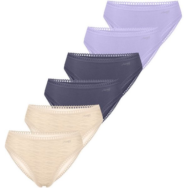 sloggi Midislip 6er Pack GO Crush (Spar-Set, 6-St) Slip - Baumwolle - Atmungsaktiv - Komfortabel und atmungsaktiv