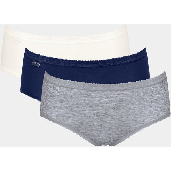 sloggi Midislip Basic+ Midi (3er Pack) perfekter Sitz, besonders weiche Nähte, Cotton-Mix, Multipack