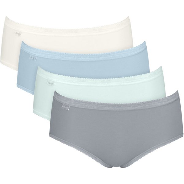 sloggi Midislip Basic+ Midi (4er Pack) perfekter Sitz, besonders weiche Nähte, Multipack
