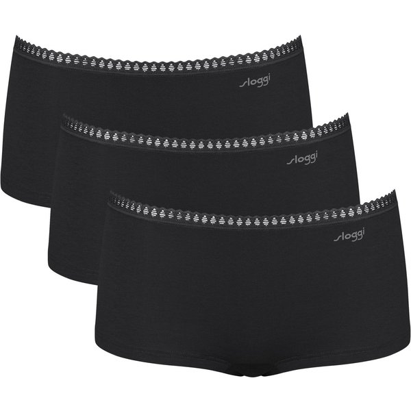 sloggi Panty GO Crush (3er Pack) mit Spitzendetails, Cotton-Mix