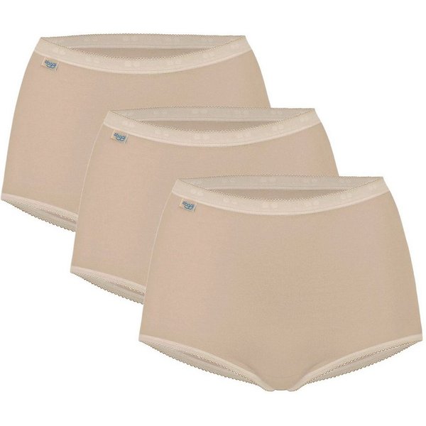 sloggi Slip Basic + (3er Pack) mit soften elastische Bündchen an Bund- und Beinausschnitten 3er Pack