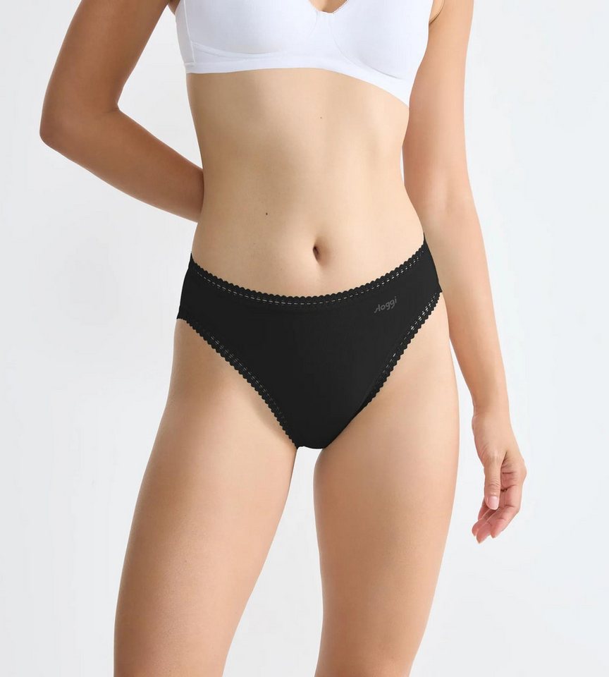 sloggi Slip GO Crush (3er Pack) mit Spitzendetails, Multipack, hoher Beinausschnitt – Bild 2 von 5