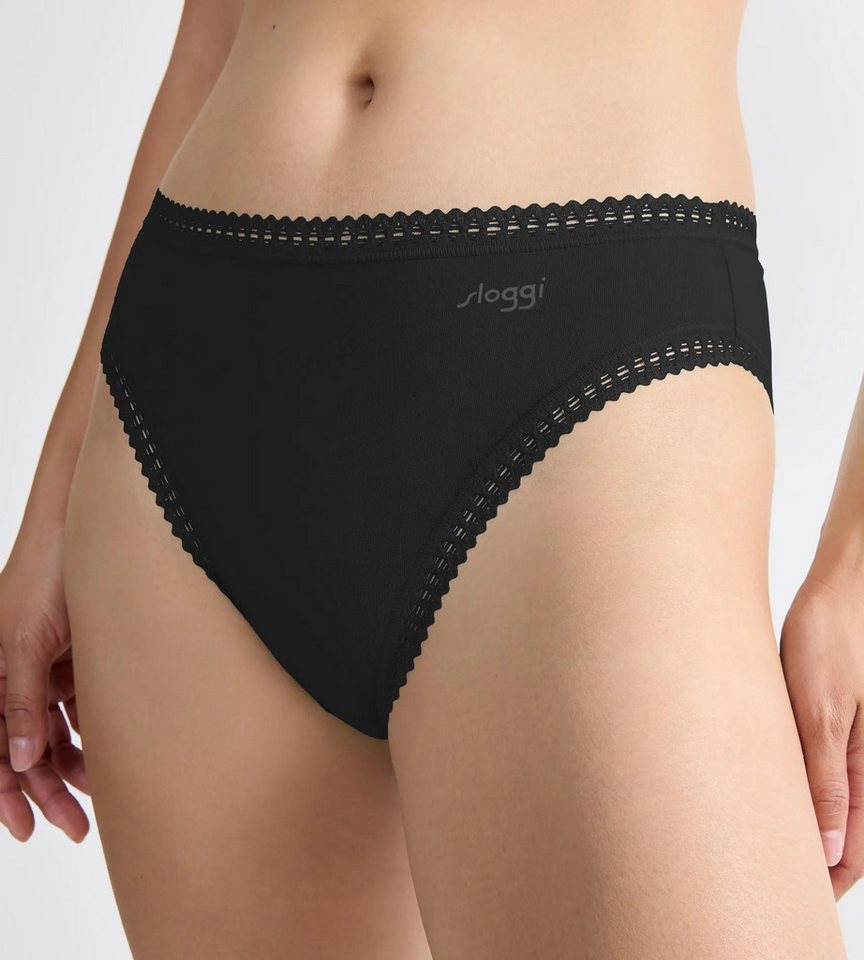 sloggi Slip GO Crush (3er Pack) mit Spitzendetails, Multipack, hoher Beinausschnitt – Bild 4 von 5