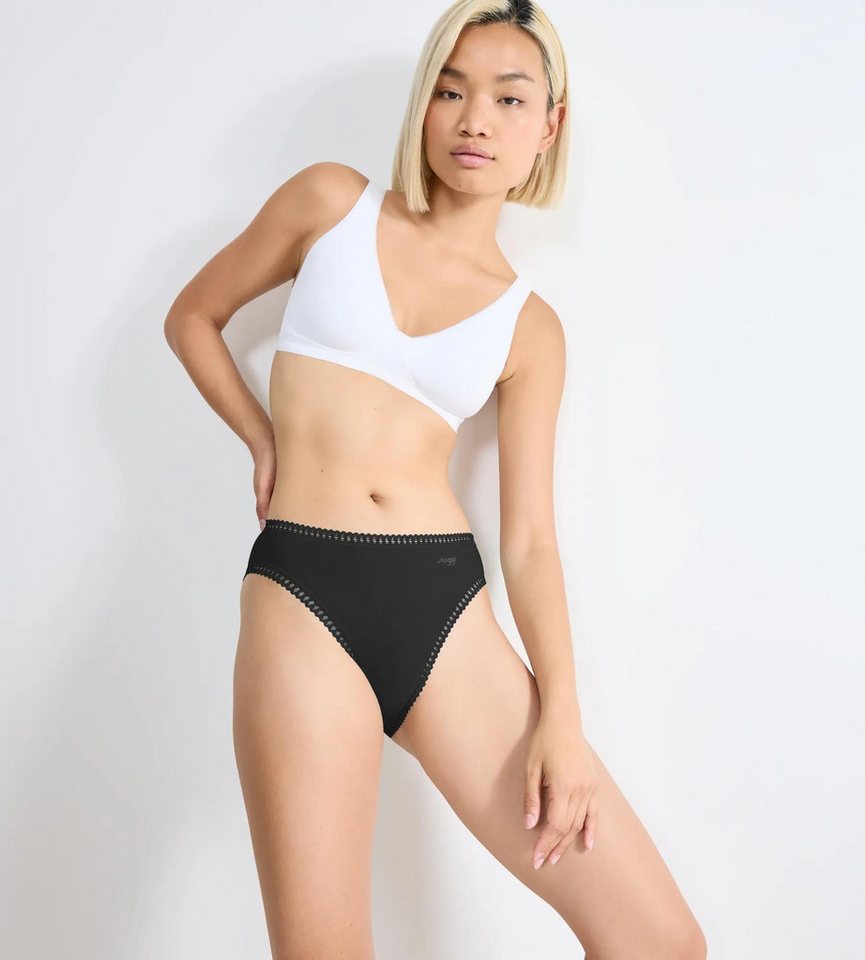 sloggi Slip GO Crush (3er Pack) mit Spitzendetails, Multipack, hoher Beinausschnitt – Bild 5 von 5