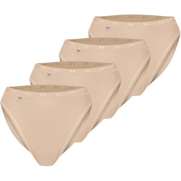sloggi Slip perfekter Sitz, Baumwollmix, elastisch, weiche Nähte im 4er SPARPACK Elastikbund, im 4er Pack
